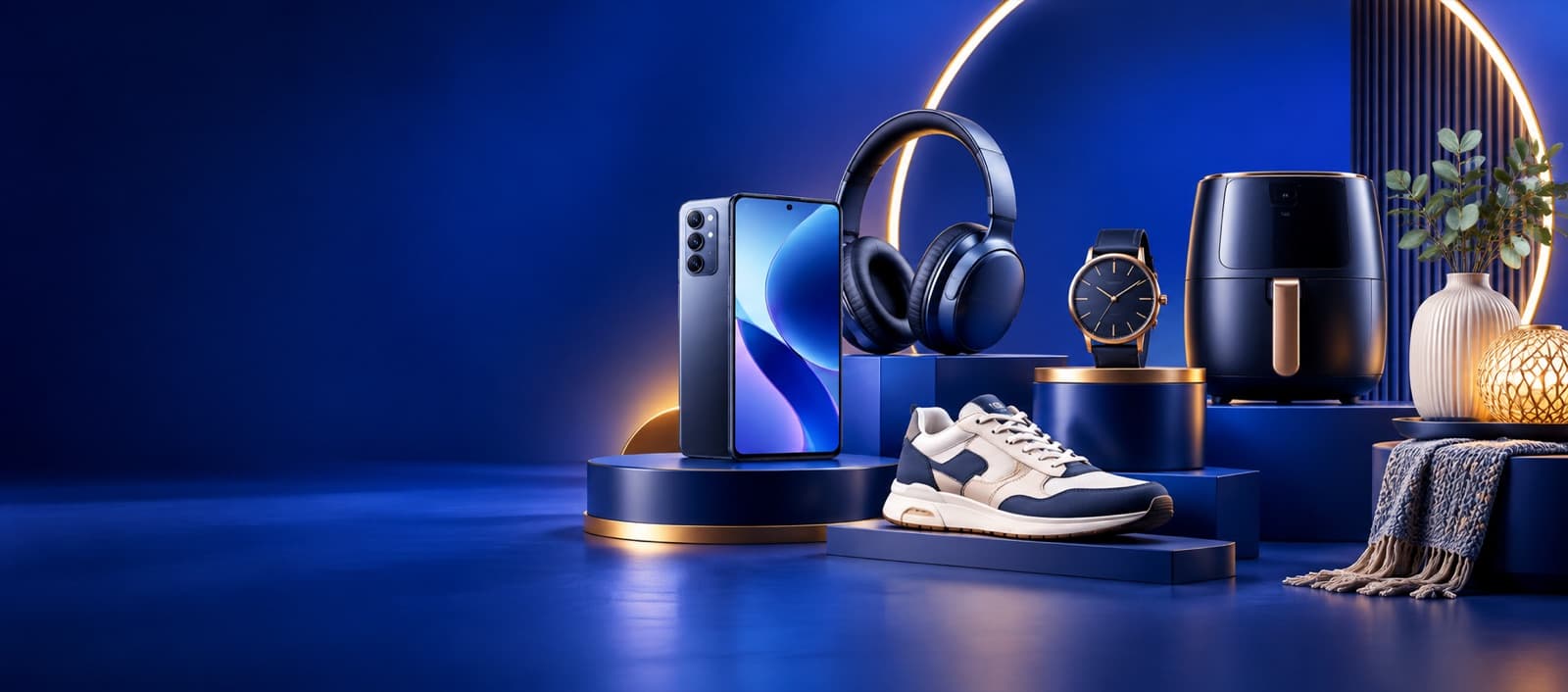 Marketplace collection featuring electronics, fashion and home products